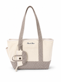 Born to be Spoiled Gingham Pet Carrier