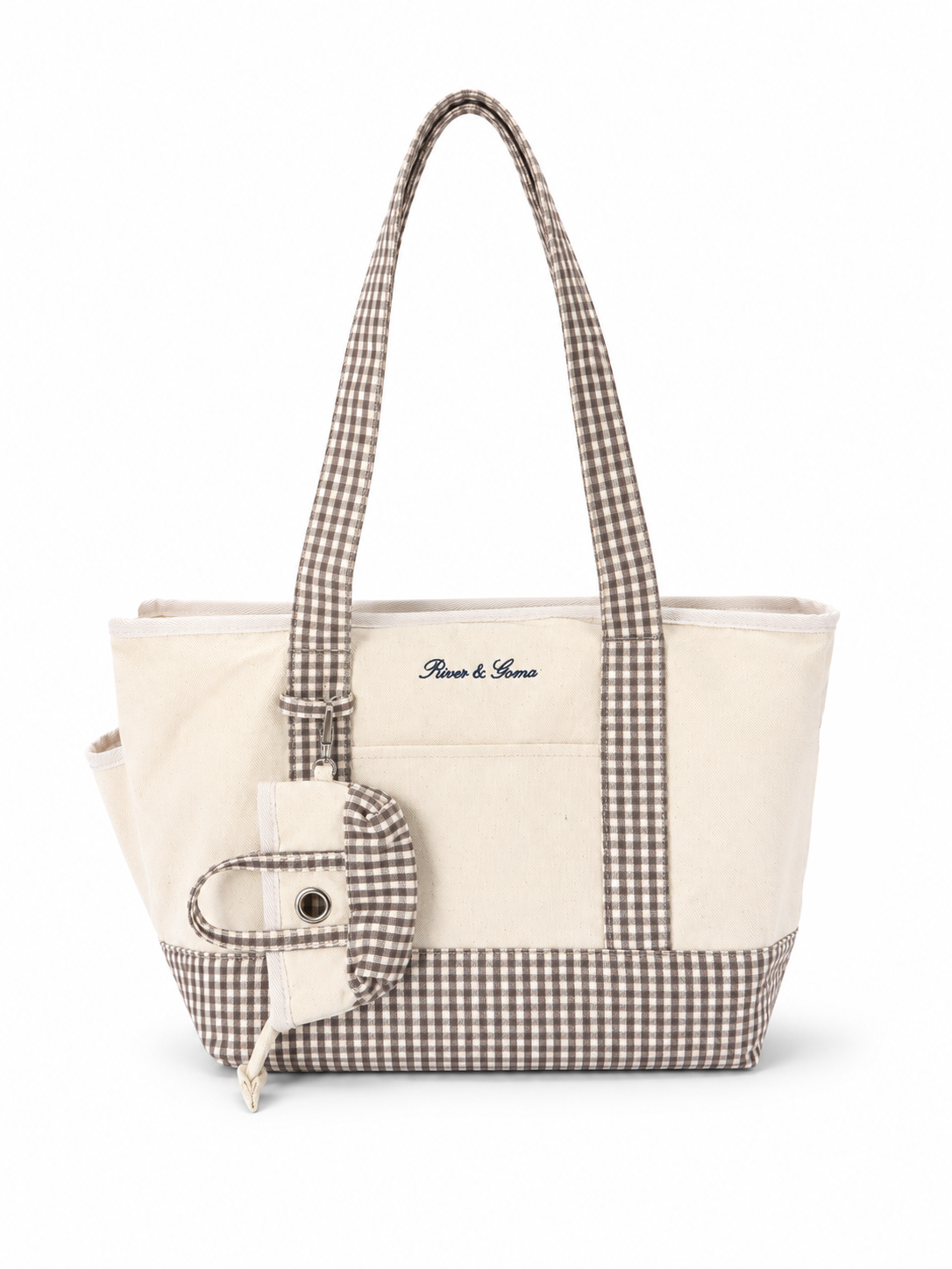 Born to be Spoiled Gingham Pet Carrier